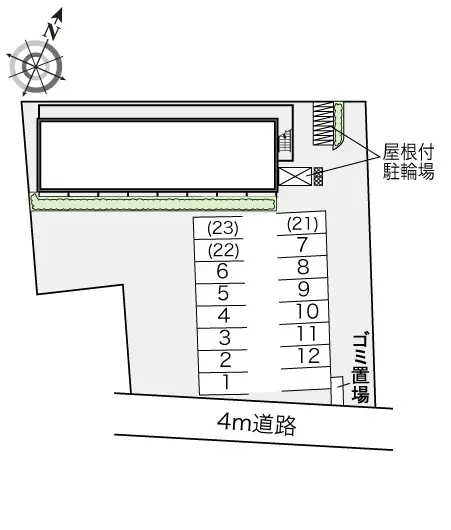 ★手数料０円★貝塚市麻生中　月極駐車場（LP）